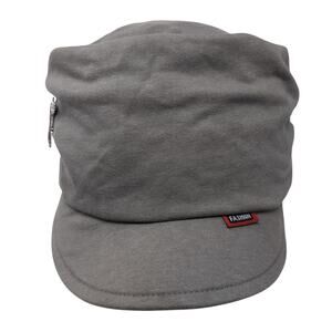 Fashion Purple Ribbon & Angel Silver Cadet Army Cap Gray One Size Stretchable